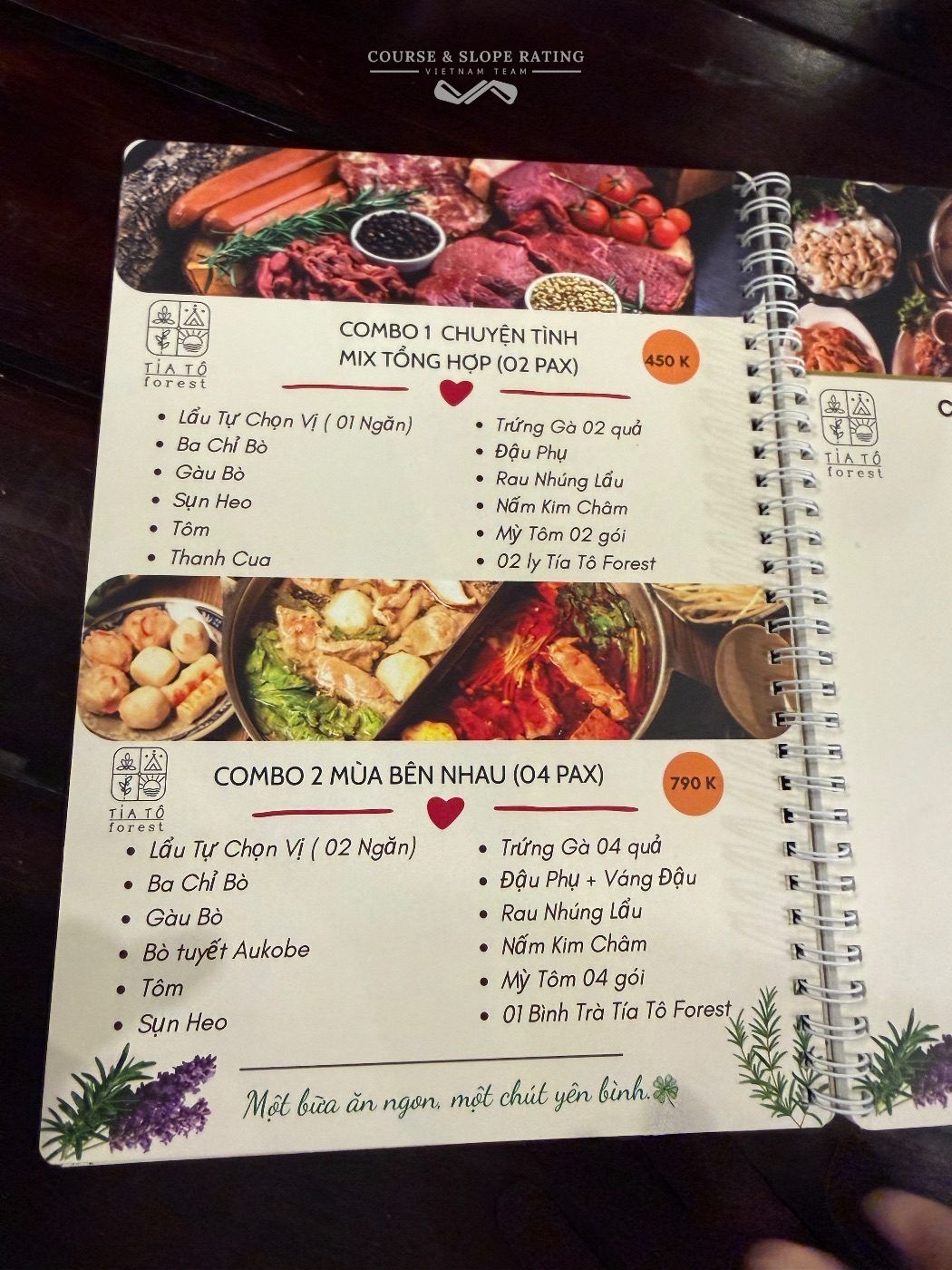 Tía Tô Glamping · Thực đơn, giá